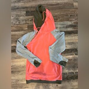 AmpersandCoral and Gray Hoodie